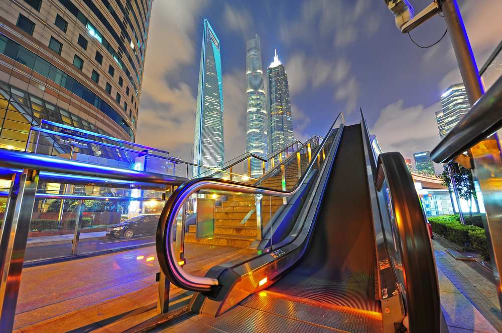 Escalator in Beijing showcases Asia growth