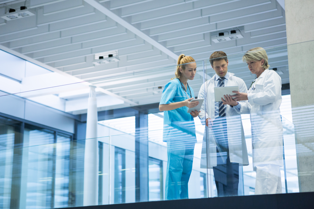 Doctors in consultation in a hospital