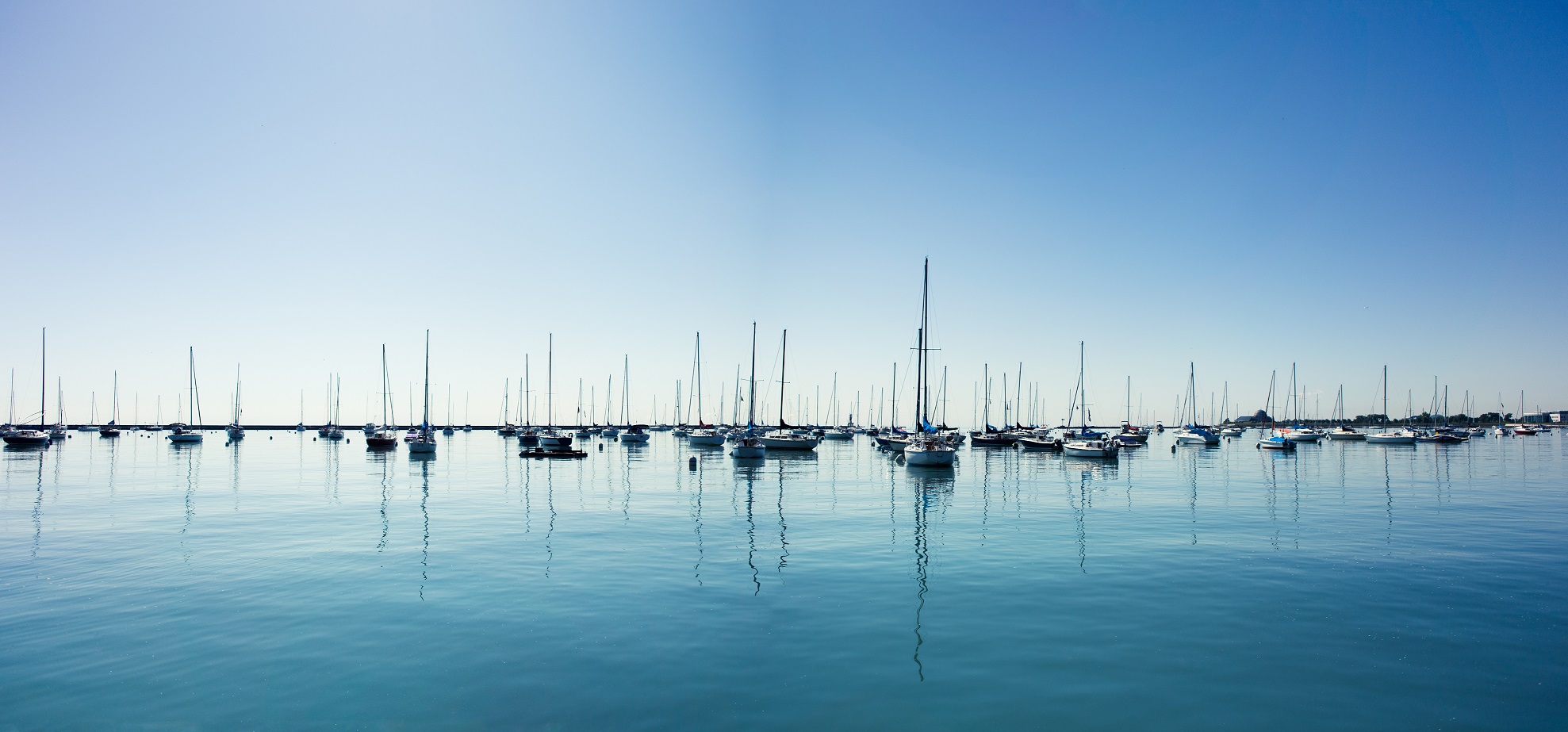 Blue harbor docked boats