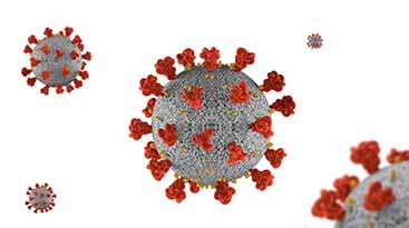 Covid molecules illustration